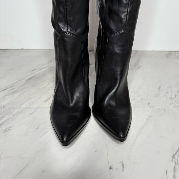 Steve Madden Ranger Black Pointed Toe Western Tall Boot 6 1/2 M - Picture 12 of 16